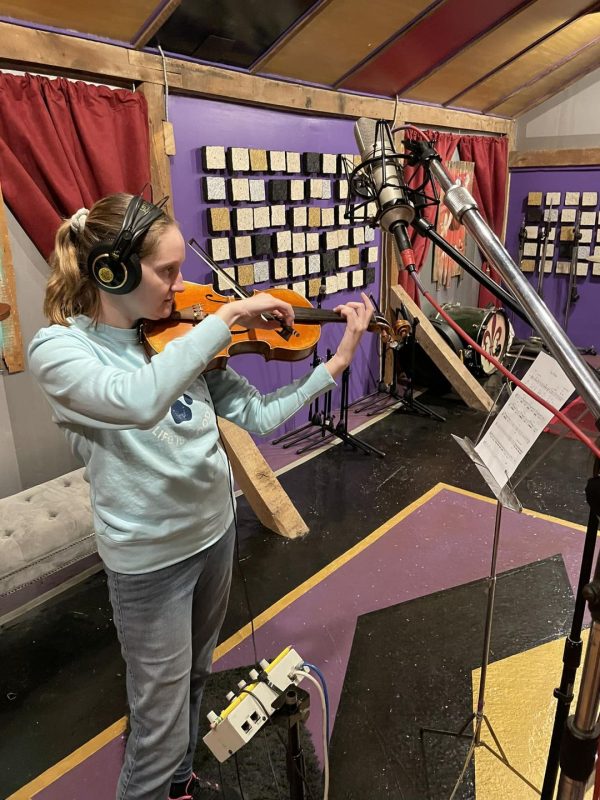 Awesome day recording violins and violas with Caitlin Lynch
